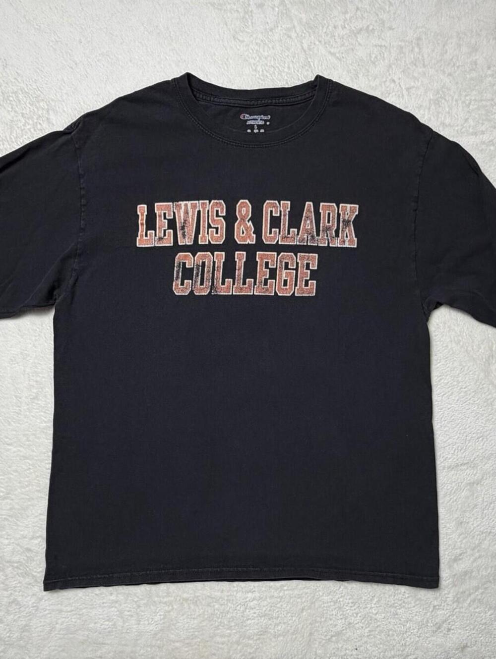 Champion Lewis & Clark College Long Sleeve T-Shirt Men's Large Black Collegiate